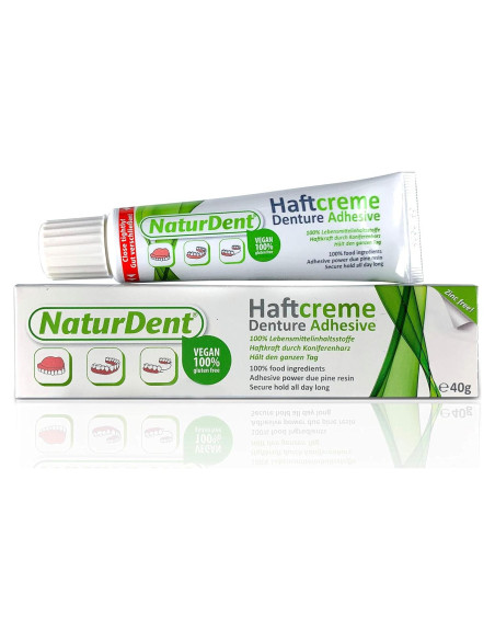 Adhesivo Natural para Dentaduras NaturDent 45g Sin Zinc