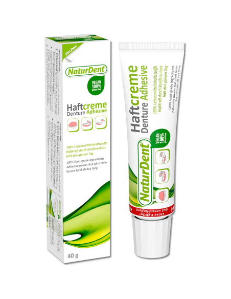 Adhesivo Natural para Dentaduras NaturDent 45g Sin Zinc
