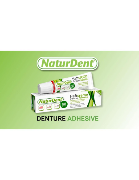 Adhesivo Natural para Dentaduras NaturDent 45g Sin Zinc
