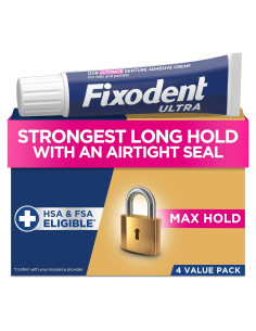 Adhesivo para Dentaduras Fixodent Ultra Max Hold 4x62.37g