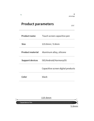 S Pen para Samsung Galaxy Z Fold 6/5/4/3 - Negro
