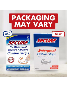 Tiras Adhesivas para Dentaduras Secure - Sin Zinc - 15 Tiras 2