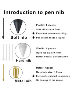 Puntas Suaves y Metálicas para S Pen Samsung - 6 Piezas 2