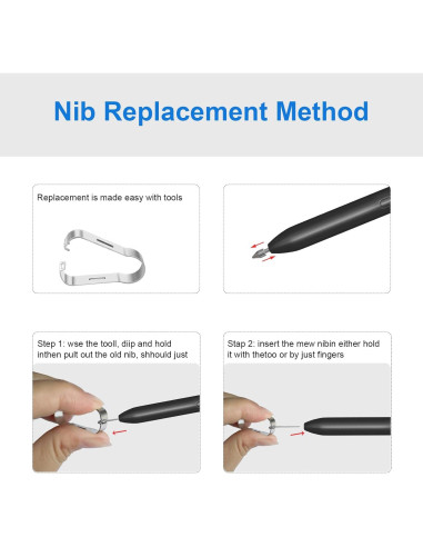 13 Puntas Reemplazo S Pen SSS-GRGB para Galaxy Tab S9/S8/S7