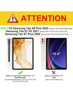 Funda Fintie para Samsung Galaxy Tab S8+ 12.4" Hibisco 2