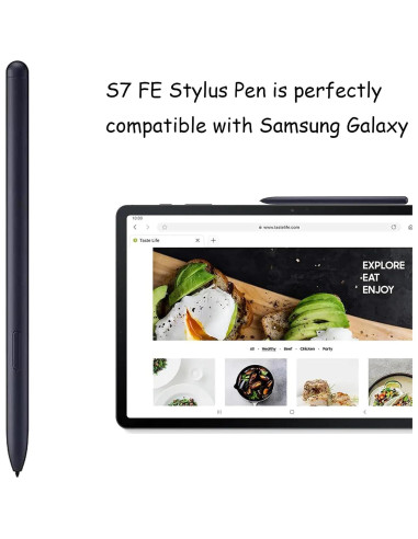 2 Stylus Pen Anglepingping para Galaxy Tab S7 FE Negro