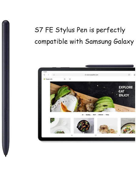2 Stylus Pen Anglepingping para Galaxy Tab S7 FE Negro