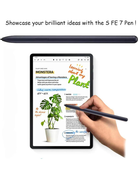 2 Stylus Pen Anglepingping para Galaxy Tab S7 FE Negro