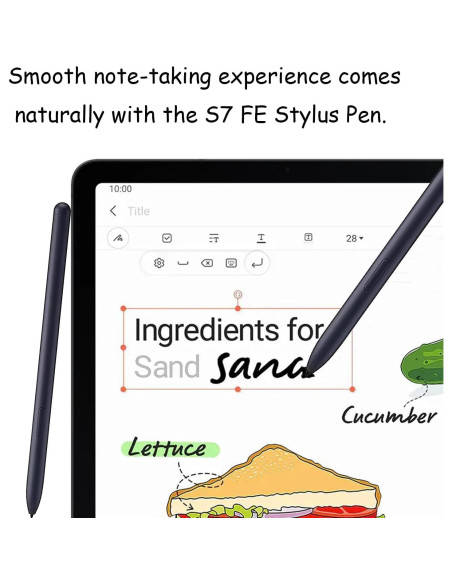 2 Stylus Pen Anglepingping para Galaxy Tab S7 FE Negro