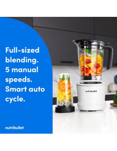 Licuadora NutriBullet SmartSense 1400W 5 Velocidades Blanco 2