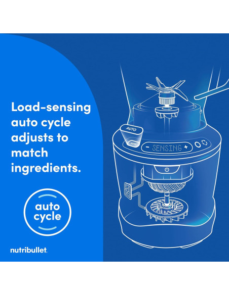 Licuadora NutriBullet SmartSense 1400W 5 Velocidades Blanco Licuadora NutriBullet SmartSense 1400W 5 Velocidades Blanco