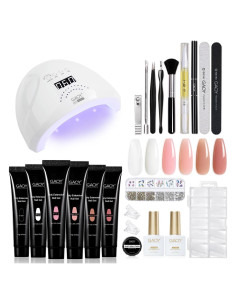 Kit de Uñas de Gel GAOY con Lámpara UV y 6 Colores 15g