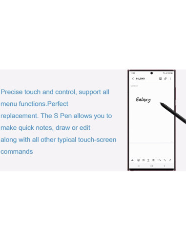 2 Stylus S Pen Genérico para Samsung Galaxy S22 Ultra Negro