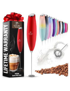 Batidor de Leche Zulay Eléctrico Rojo 30W Sin Soporte