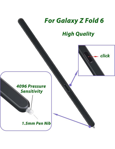 S Pen Plegable para Samsung Galaxy Z Fold 6 5G - Negro
