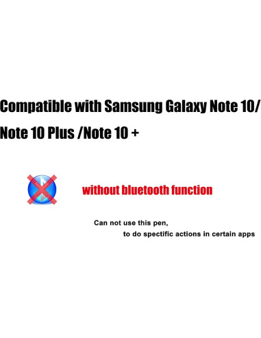 Lápiz óptico S Pen Samsung Note 10 Negro Touch Sin Bluetooth