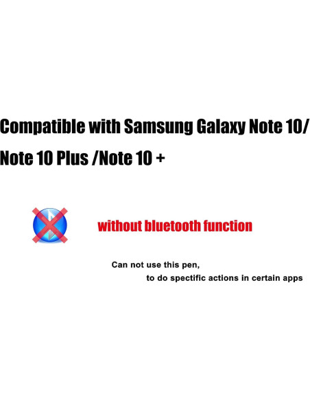 Lápiz óptico S Pen Samsung Note 10 Negro Touch Sin Bluetooth