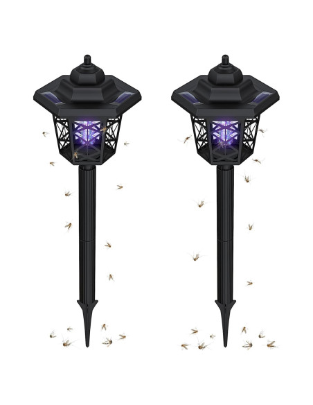 Zappers de Insectos Solares Hywean 2 Pcs a Prueba de Agua
