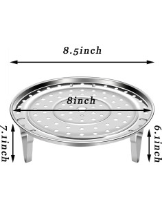 Rejilla de Vapor Acero Inoxidable 18/8 22.1 cm JMTEEA 2