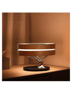 Lámpara de Mesa LED MODIRNATION con Altavoz y Cargador Qi