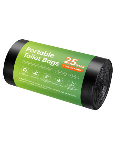Bolsas Compostables para Inodoros Portátiles Winmoom 25 Pcs 30L