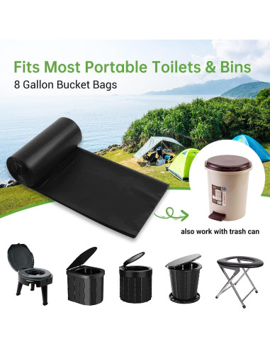 Bolsas Compostables para Inodoros Portátiles Winmoom 25 Pcs 30L