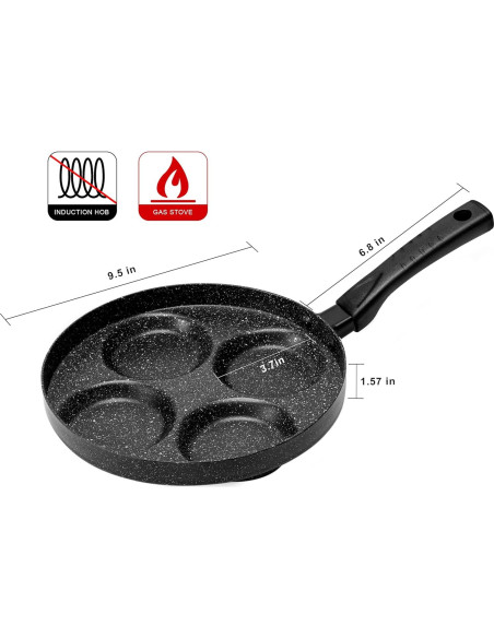 Sartén MyLifeUNIT para Freír Huevos 4 Cavidades Antiadherente