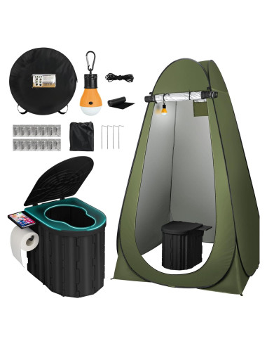 Inodoro Portátil Thallike con Carpa Privacidad 1.88 m