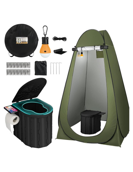 Inodoro Portátil Thallike con Carpa Privacidad 1.88 m