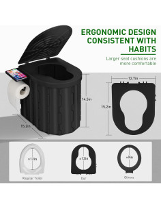 Inodoro Portátil Thallike con Carpa Privacidad 1.88 m 2