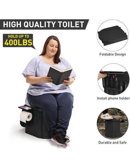 Inodoro Portátil Thallike con Carpa Privacidad 1.88 m