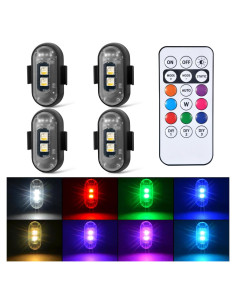 Luces Estroboscópicas LED Aukmak Inalámbricas 8 Colores
