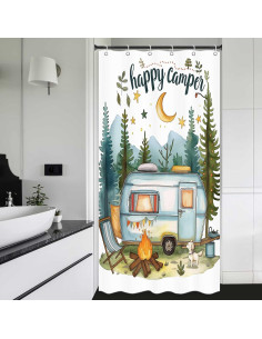 Cortina de Ducha ICTEISOM 91 x 183 cm Aventura Naturaleza 2