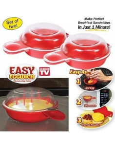 Cocedor de Huevos Microondas Golden Pearl 2 Sets Antiadherente 2