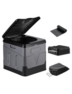 Inodoro Portátil RUILIXIN Plegable 29.97 cm Asiento 204 kg