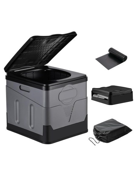 Inodoro Portátil RUILIXIN Plegable 29.97 cm Asiento 204 kg