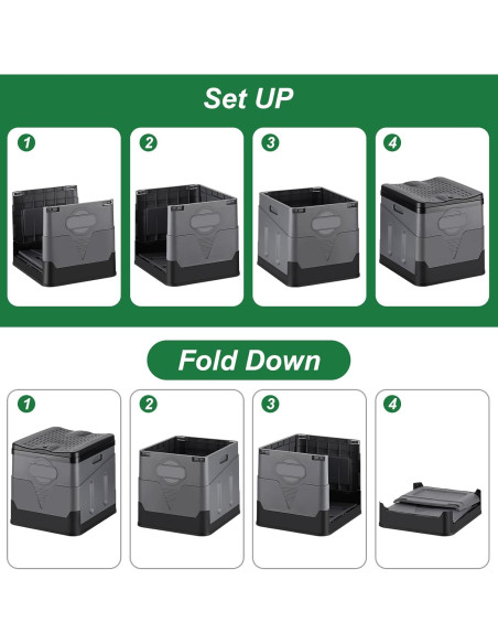Inodoro Portátil RUILIXIN Plegable 29.97 cm Asiento 204 kg