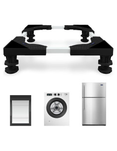 Base Ajustable KUPAO para Mini Refrigerador y Lavadora Negra
