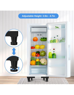 Base Ajustable KUPAO para Mini Refrigerador y Lavadora Negra 2