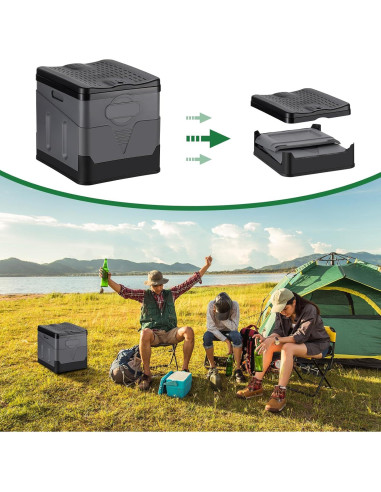 Inodoro Portátil RUILIXIN Plegable 29.97 cm Asiento 204 kg