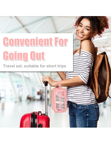 Set 18 Pzs Botellas de Viaje Silicona 90ml A prueba de Fugas