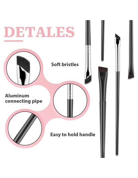 Conjunto de 5 Pinceles para Maquillaje de Ojos Xthrotsenk