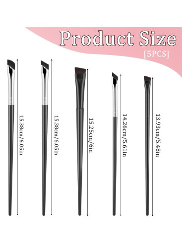 Conjunto de 5 Pinceles para Maquillaje de Ojos Xthrotsenk