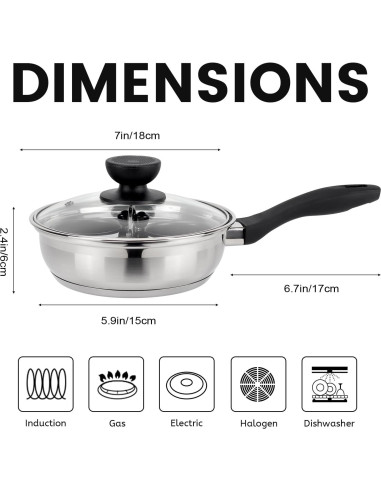 Sartén Antiadherente MARSKITOP para 2 Huevos Escalfados