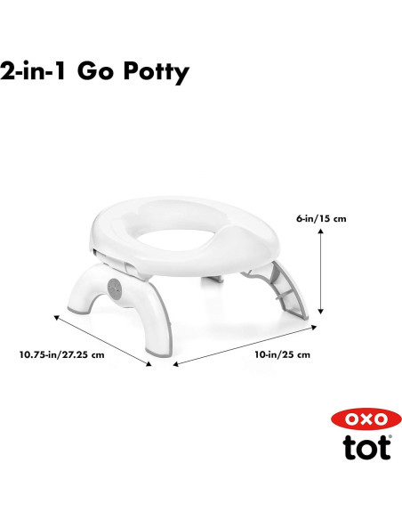 Orinal de Viaje OXO Tot 2-en-1 Gris - Compacto y Limpio