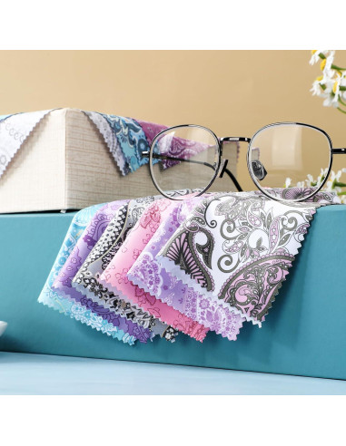 20 Paños de Microfibra Sinmoe 15x15 cm para Limpiar Gafas