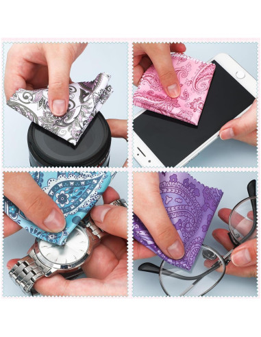 20 Paños de Microfibra Sinmoe 15x15 cm para Limpiar Gafas