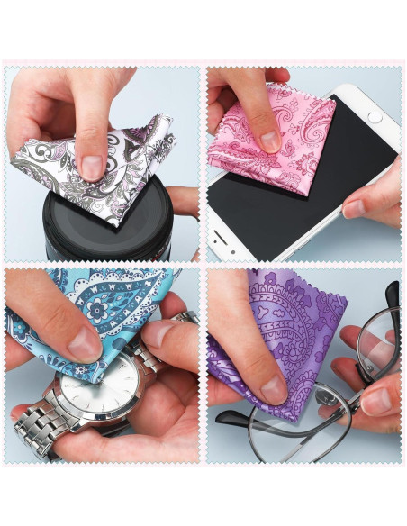 20 Paños de Microfibra Sinmoe 15x15 cm para Limpiar Gafas