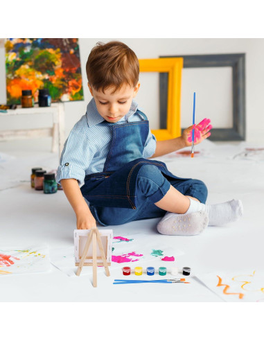 Kit de Pintura Acrílica ESRICH 5 Sets Mini Lienzos 10,16 cm