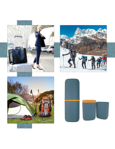 Estuche de Cepillo de Dientes SietDESEO Azul Marino 20x7.8cm